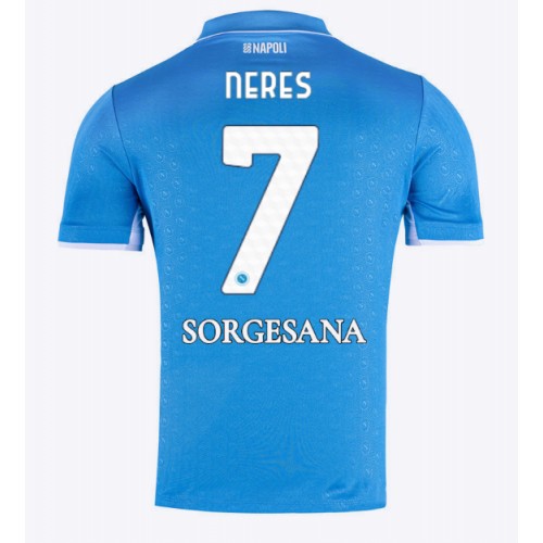 Dres SSC Napoli David Neres #7 Domaci 2024-25 Kratak Rukav